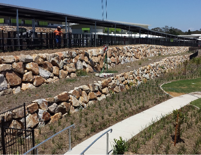 Bellbird Park Secondary School Retaining Walls